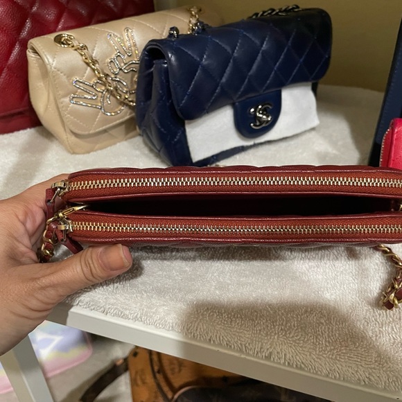 ๐ Auth double zipper clutch Chanel ๐ - Picture 4 of 9